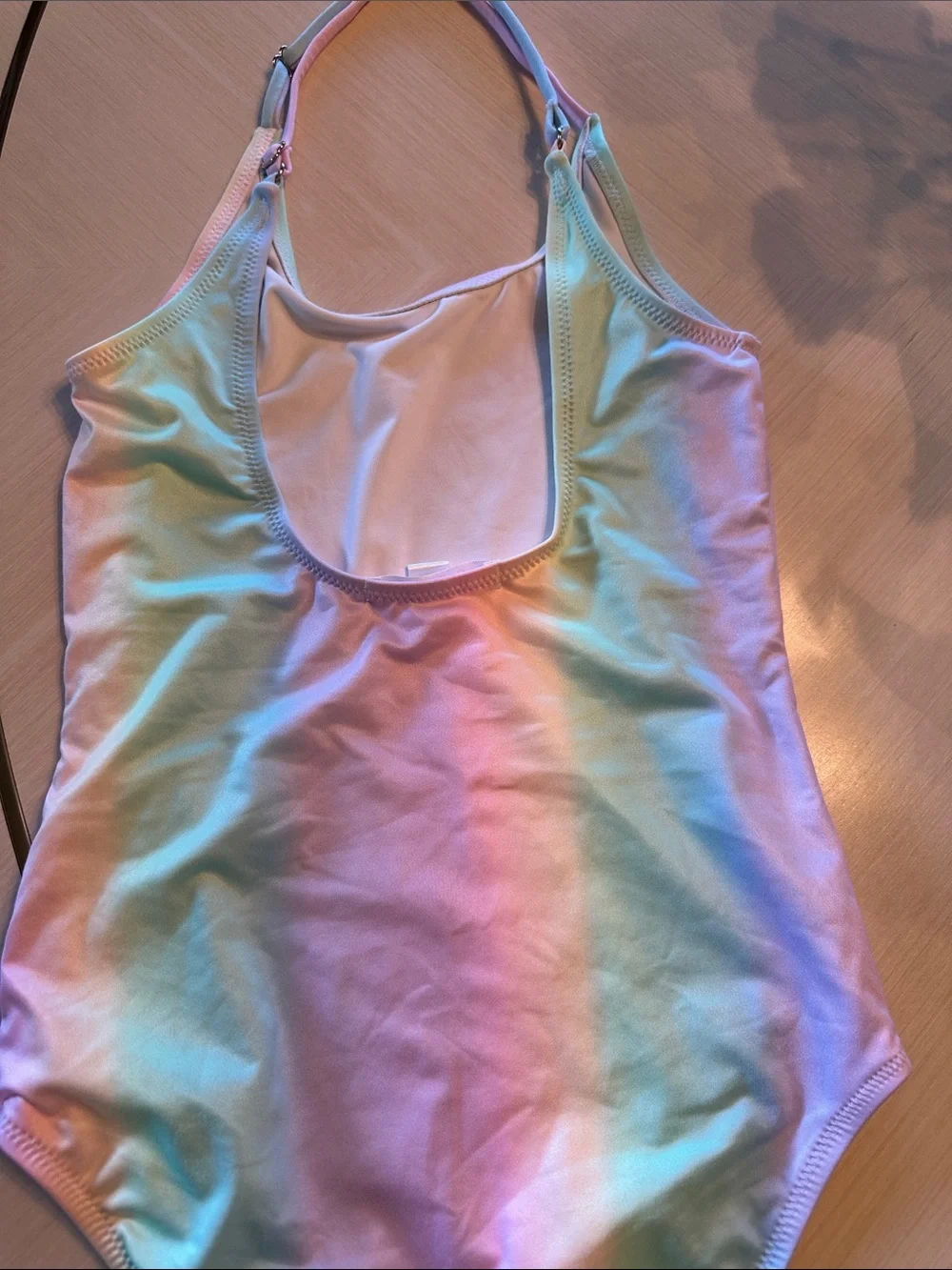 Stella Cove Girls One-Piece Swimsuit in Pastel Rainbow
